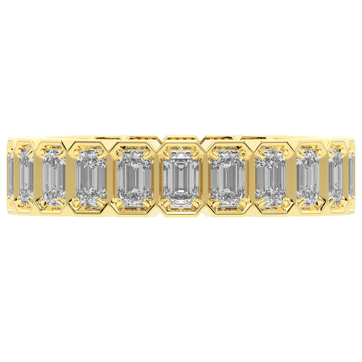 3.00CT.TW EMERALD CUT LAB DIAMOND ETERNITY WEDDING BAND - Nazarelle