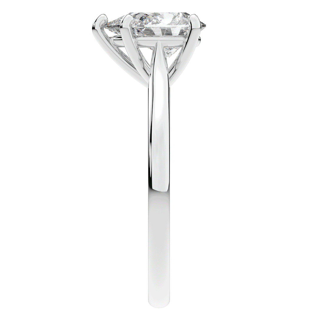 1.00CT.TW PEAR LAB DIAMOND SOLITAIRE ENGAGEMENT RING - Nazarelle