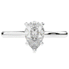 1.00CT.TW PEAR LAB DIAMOND SOLITAIRE ENGAGEMENT RING - Nazarelle