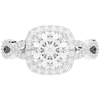 2.35CT.TW ROUND LAB DIAMOND HALO ENGAGEMENT RING - Nazarelle