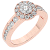 1.75CT.TW ROUND LAB DIAMOND HALO ENGAGEMENT RING - Nazarelle