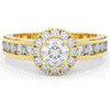 1.75CT.TW ROUND LAB DIAMOND HALO ENGAGEMENT RING - Nazarelle