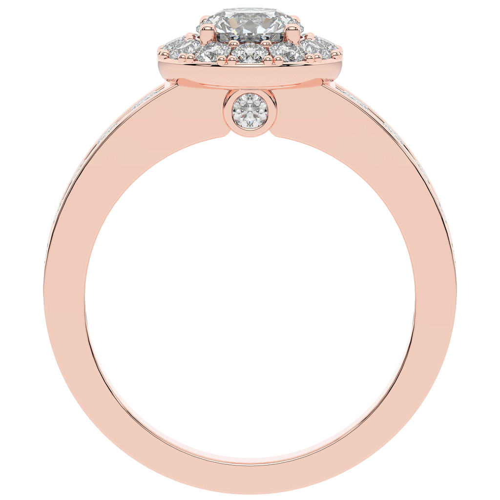 1.75CT.TW ROUND LAB DIAMOND HALO ENGAGEMENT RING - Nazarelle