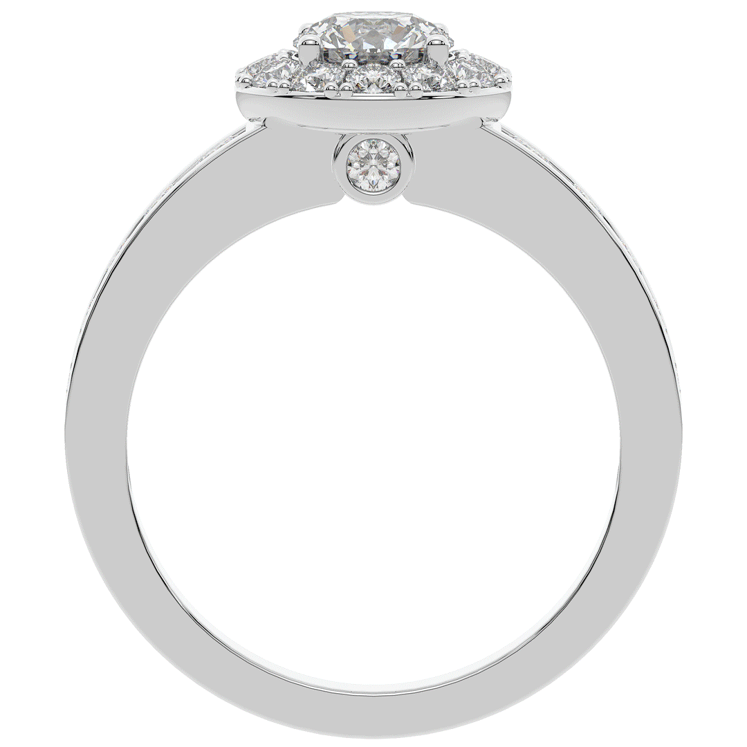 1.75CT.TW ROUND LAB DIAMOND HALO ENGAGEMENT RING - Nazarelle