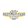 1.75CT.TW ROUND LAB DIAMOND HALO ENGAGEMENT RING - Nazarelle