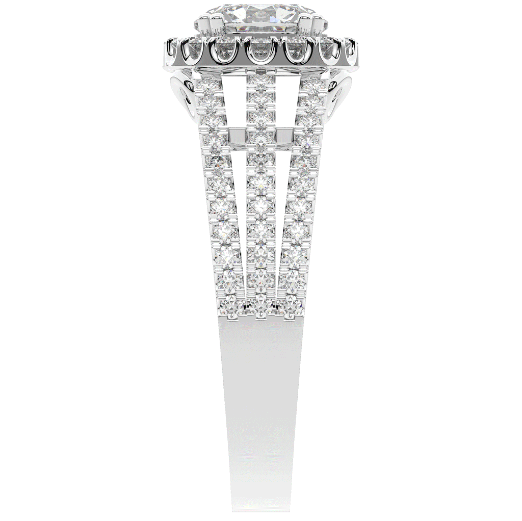 1.95CT.TW ROUND LAB DIAMOND HALO ENGAGEMENT RING - Nazarelle