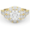 4.75CT.TW ROUND LAB DIAMOND HALO ENGAGEMENT RING - Nazarelle