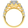 4.75CT.TW ROUND LAB DIAMOND HALO ENGAGEMENT RING - Nazarelle