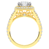 2.50CT.TW CUSHION LAB DIAMOND HALO ENGAGEMENT RING - Nazarelle