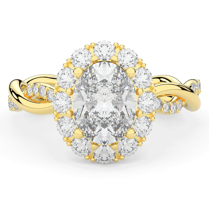 2.70CT.TW OVAL LAB DIAMOND HALO ENGAGEMENT RING - Nazarelle