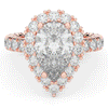 4.90CT.TW PEAR LAB DIAMOND HALO ENGAGEMENT RING - Nazarelle