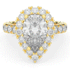 4.90CT.TW PEAR LAB DIAMOND HALO ENGAGEMENT RING - Nazarelle