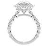 4.90CT.TW PEAR LAB DIAMOND HALO ENGAGEMENT RING - Nazarelle