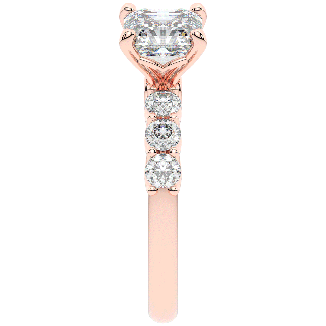 2.60CT.TW ASSCHER LAB DIAMOND SOLITAIRE ENGAGEMENT RING - Nazarelle