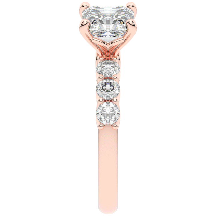 2.60CT.TW ASSCHER LAB DIAMOND SOLITAIRE ENGAGEMENT RING - Nazarelle