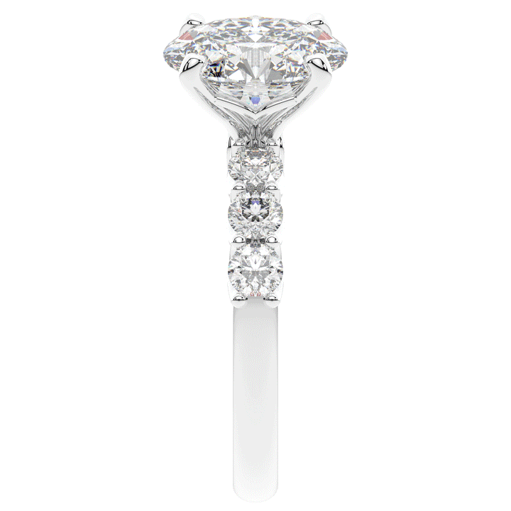 2.60CT.TW OVAL LAB DIAMOND SOLITAIRE ENGAGMENT RING - Nazarelle