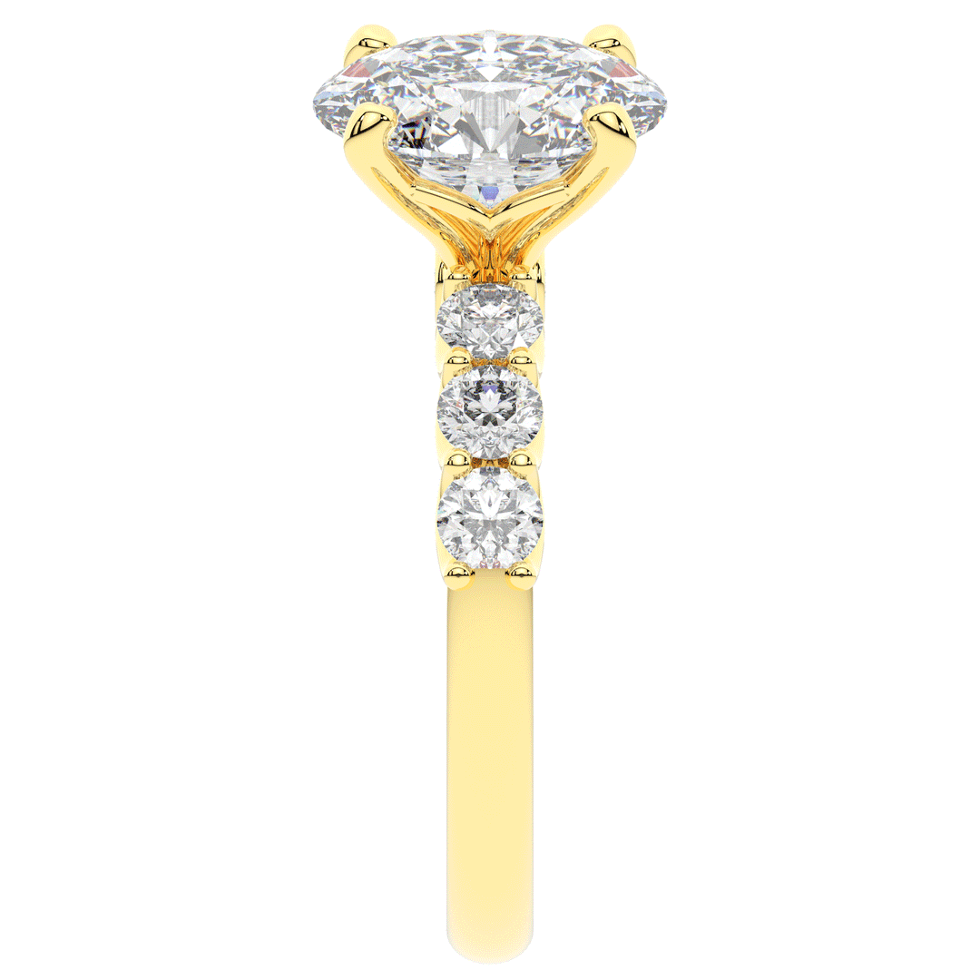 2.60CT.TW OVAL LAB DIAMOND SOLITAIRE ENGAGMENT RING - Nazarelle