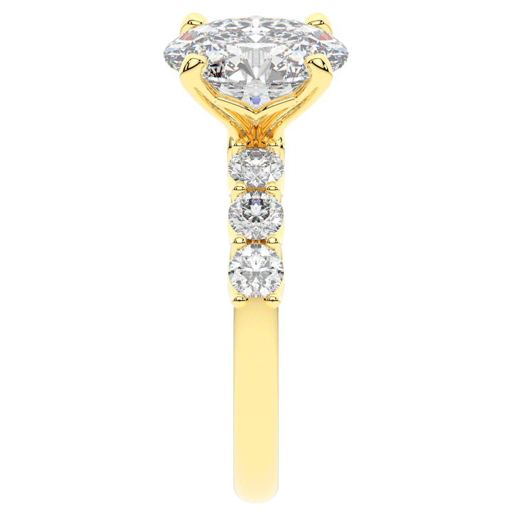 2.60CT.TW OVAL LAB DIAMOND SOLITAIRE ENGAGMENT RING - Nazarelle