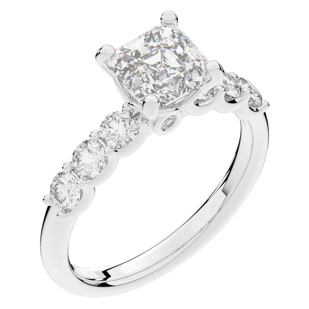 2.60CT.TW ASSCHER LAB DIAMOND SOLITAIRE ENGAGEMENT RING - Nazarelle