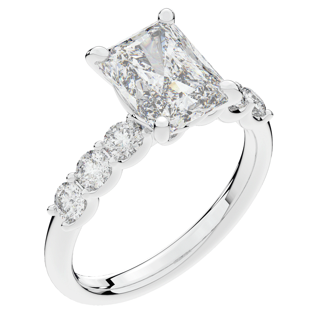 2.60CT.TW RADIANT LAB DIAMOND SOLITAIRE ENGAGEMENT RING - Nazarelle