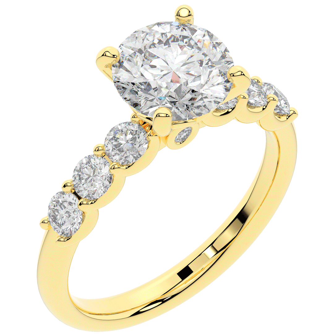 2.60CT.TW ROUND LAB DIAMOND SOLITAIRE ENGAGEMENT RING - Nazarelle