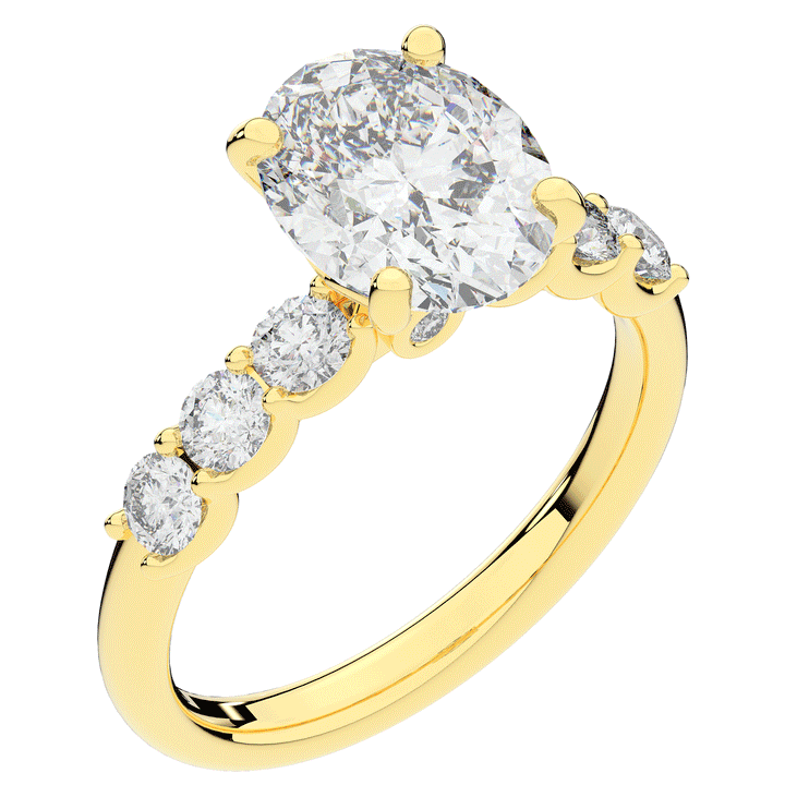 2.60CT.TW OVAL LAB DIAMOND SOLITAIRE ENGAGMENT RING - Nazarelle