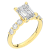 2.60CT.TW EMERALD CUT LAB DIAMOND SOLITAIRE ENGAGEMENT RING - Nazarelle