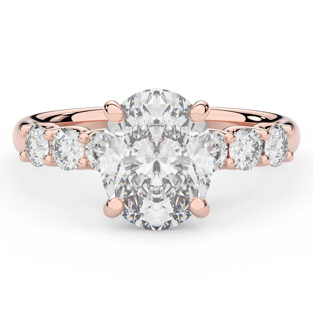 2.60CT.TW OVAL LAB DIAMOND SOLITAIRE ENGAGMENT RING - Nazarelle