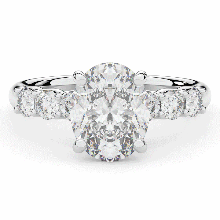 2.60CT.TW OVAL LAB DIAMOND SOLITAIRE ENGAGMENT RING - Nazarelle