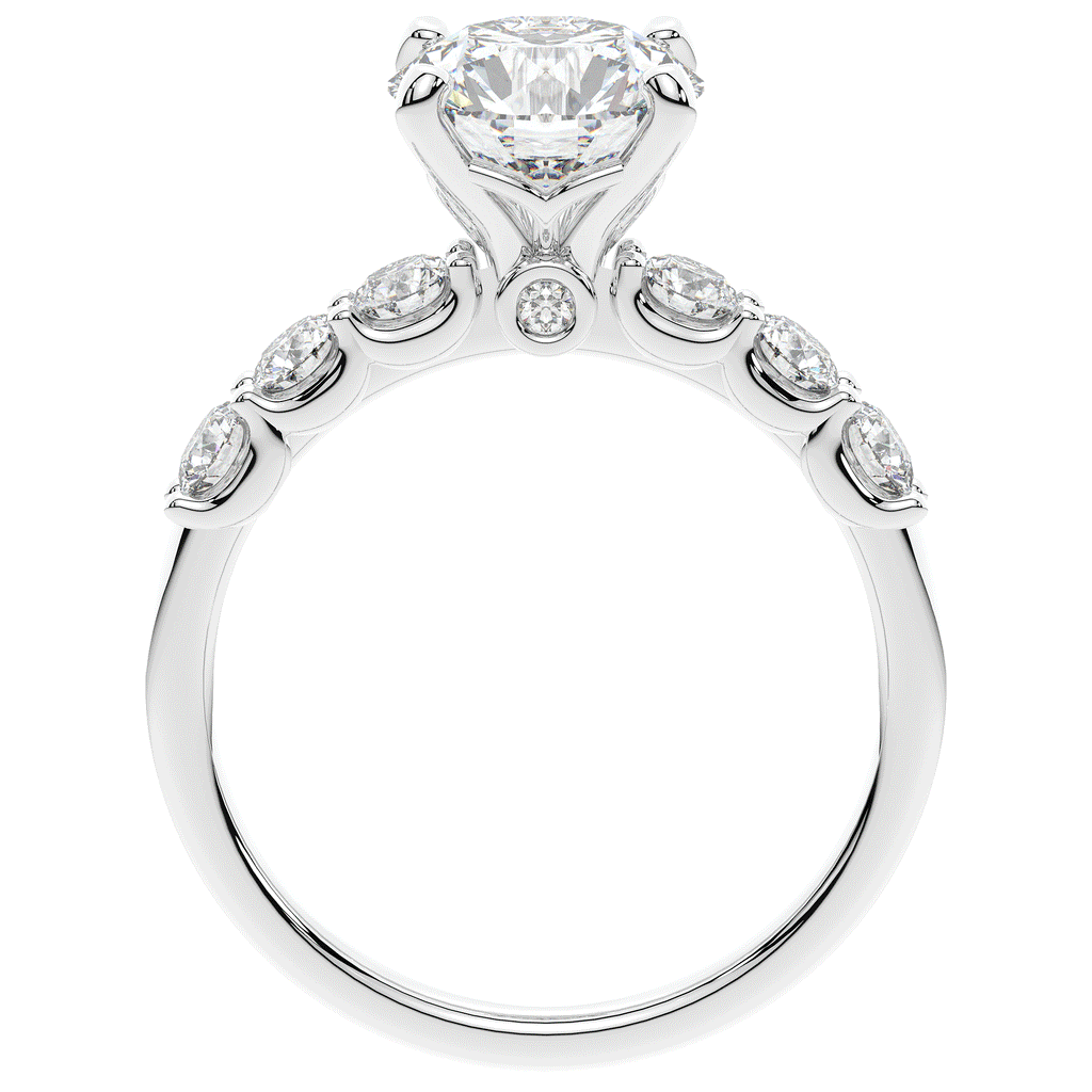 2.60CT.TW ROUND LAB DIAMOND SOLITAIRE ENGAGEMENT RING - Nazarelle