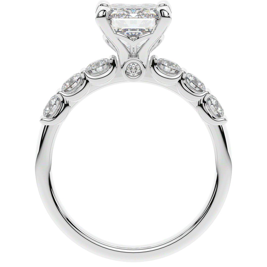 2.60CT.TW EMERALD CUT LAB DIAMOND SOLITAIRE ENGAGEMENT RING - Nazarelle