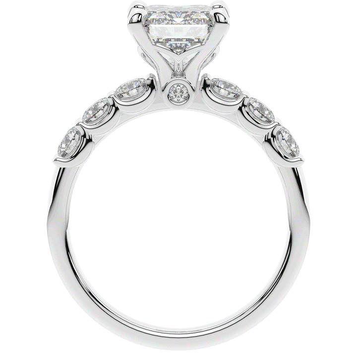 2.60CT.TW EMERALD CUT LAB DIAMOND SOLITAIRE ENGAGEMENT RING - Nazarelle