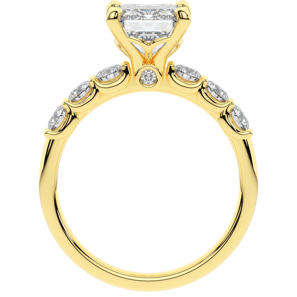 2.60CT.TW EMERALD CUT LAB DIAMOND SOLITAIRE ENGAGEMENT RING - Nazarelle