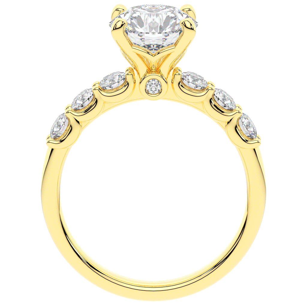 2.60CT.TW ROUND LAB DIAMOND SOLITAIRE ENGAGEMENT RING - Nazarelle