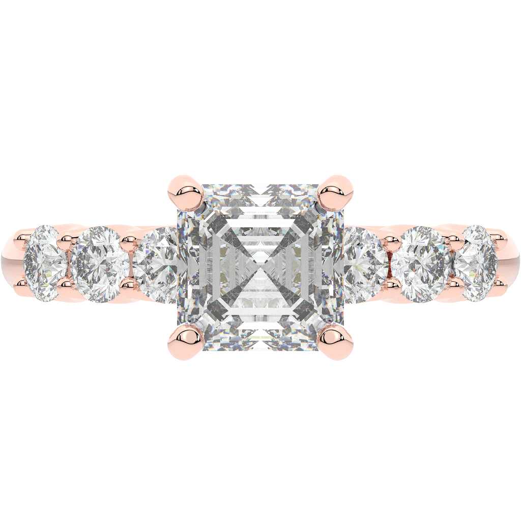 2.60CT.TW ASSCHER LAB DIAMOND SOLITAIRE ENGAGEMENT RING - Nazarelle