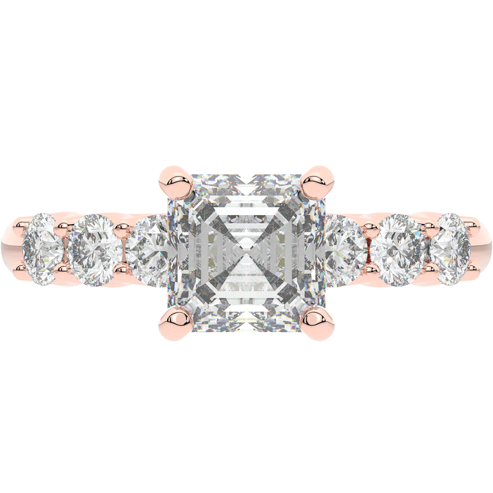 2.60CT.TW ASSCHER LAB DIAMOND SOLITAIRE ENGAGEMENT RING - Nazarelle