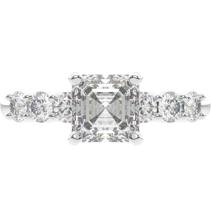 2.60CT.TW ASSCHER LAB DIAMOND SOLITAIRE ENGAGEMENT RING - Nazarelle