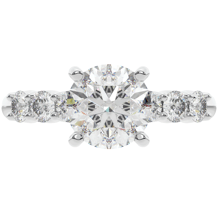 2.60CT.TW ROUND LAB DIAMOND SOLITAIRE ENGAGEMENT RING - Nazarelle