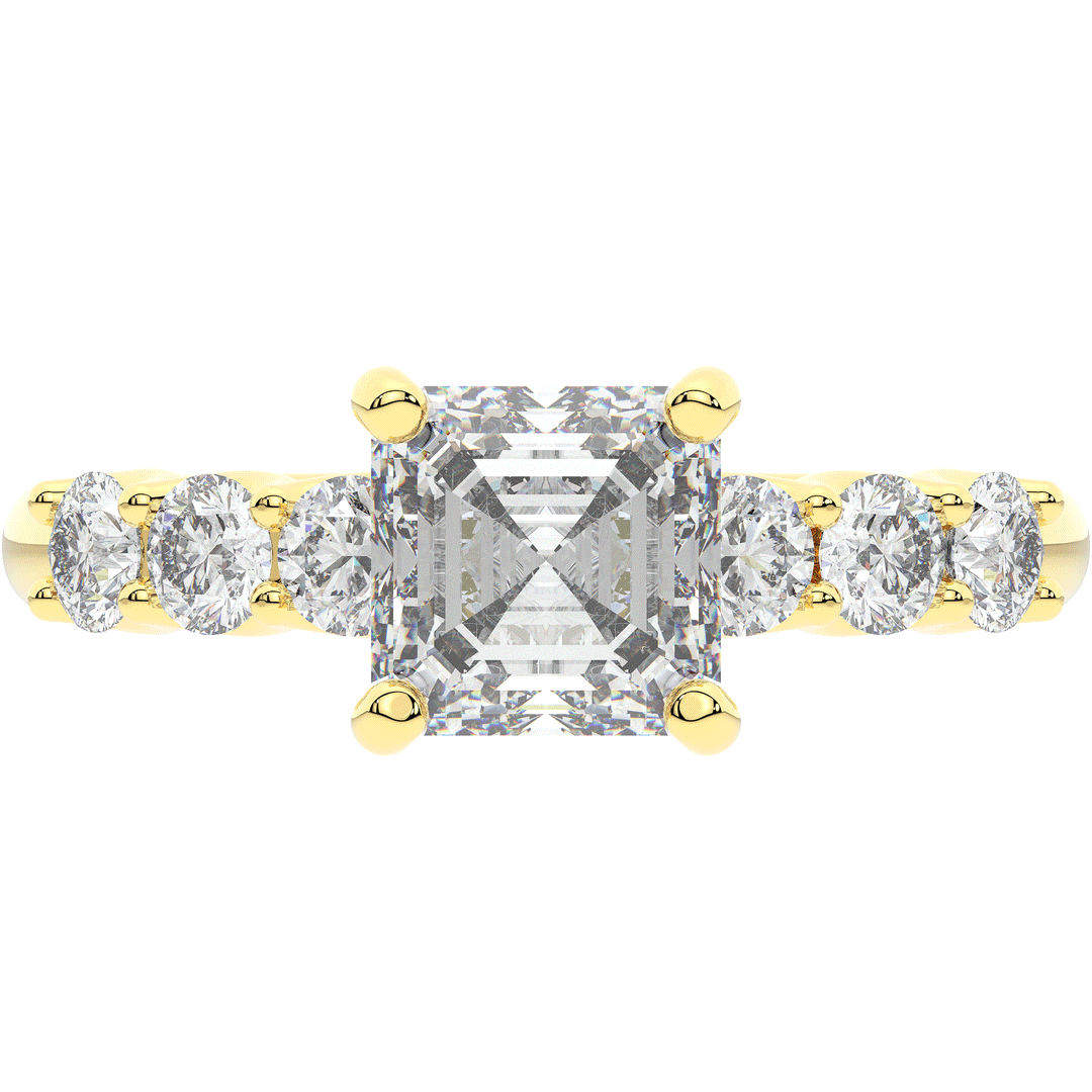 2.60CT.TW ASSCHER LAB DIAMOND SOLITAIRE ENGAGEMENT RING - Nazarelle