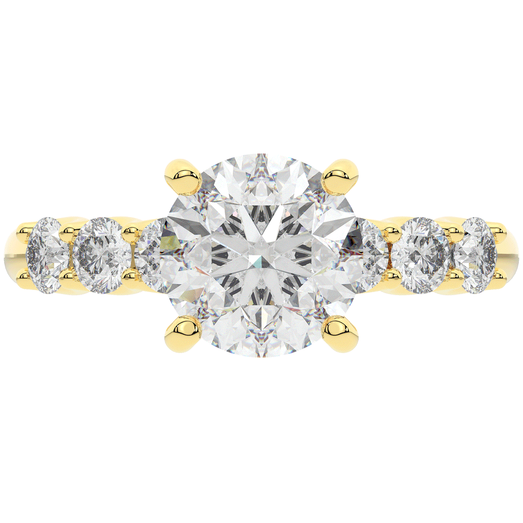 2.60CT.TW ROUND LAB DIAMOND SOLITAIRE ENGAGEMENT RING - Nazarelle