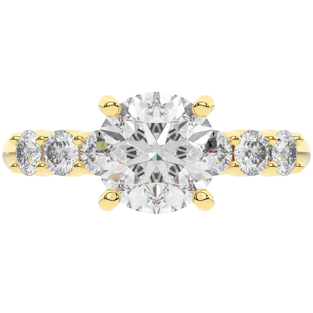 2.60CT.TW ROUND LAB DIAMOND SOLITAIRE ENGAGEMENT RING - Nazarelle