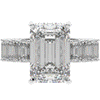 11.90CT.TW EMERALD CUT LAB DIAMOND SOLITAIRE ENGAGEMENT RING - Nazarelle