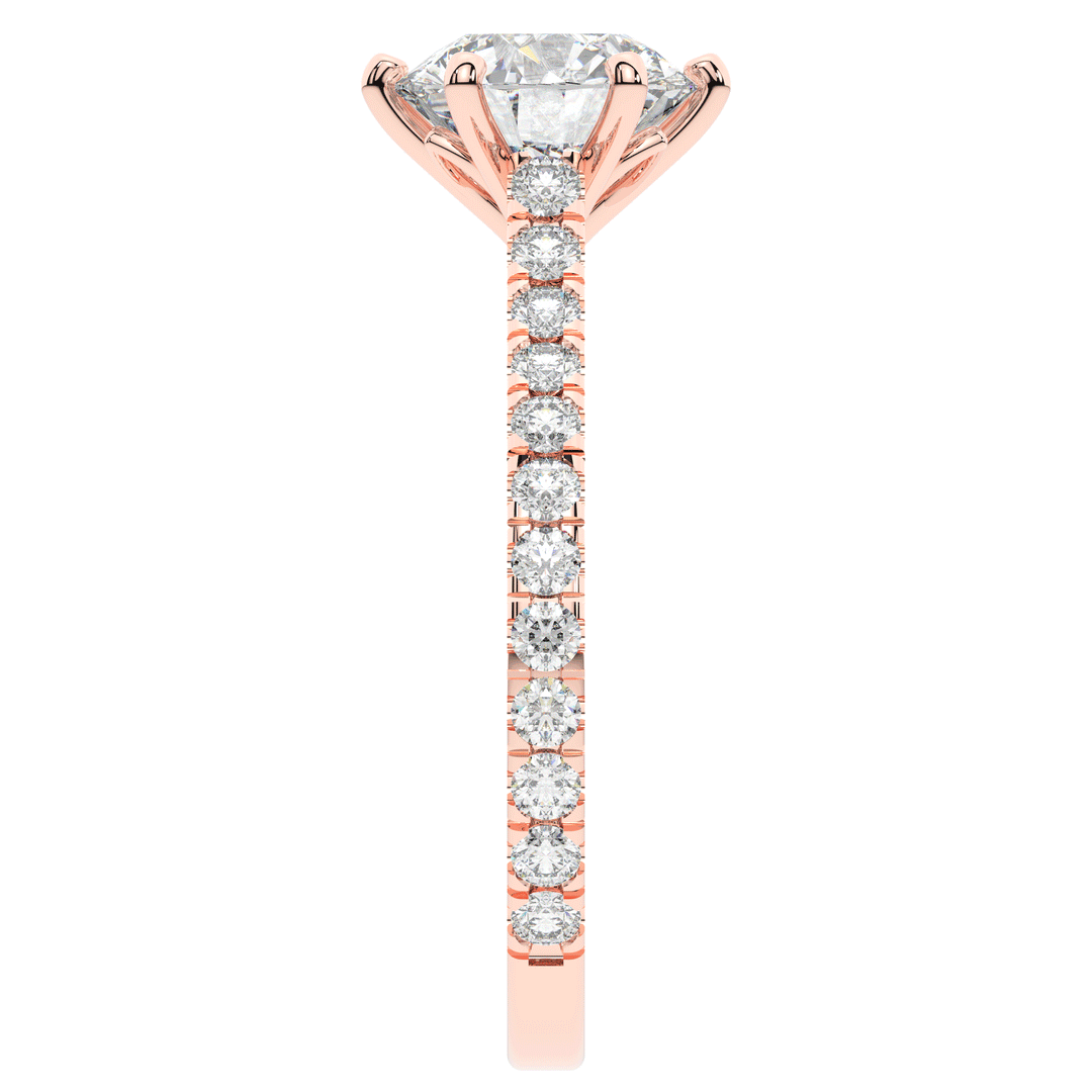 2.00CT.TW ROUND LAB DIAMOND SOLITAIRE ENGAGEMENT RING - Nazarelle