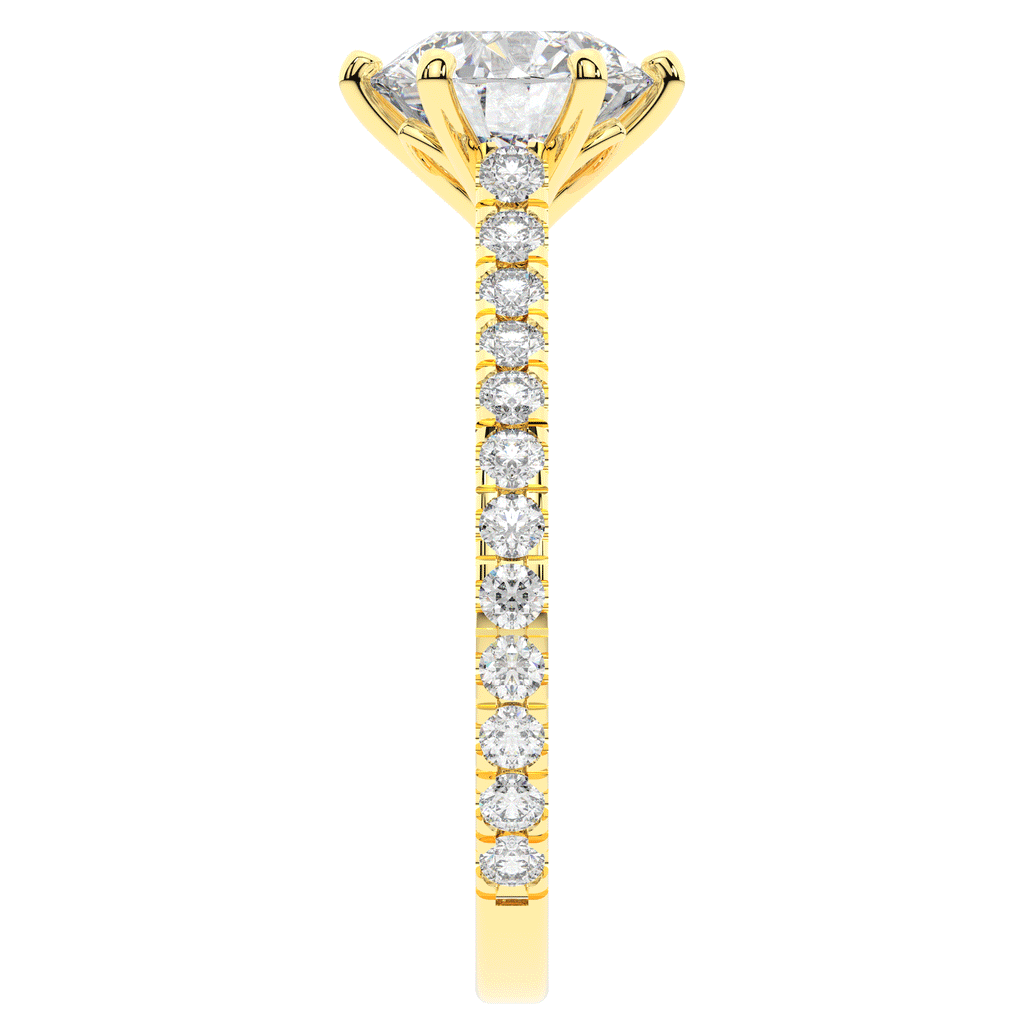 2.00CT.TW ROUND LAB DIAMOND SOLITAIRE ENGAGEMENT RING - Nazarelle