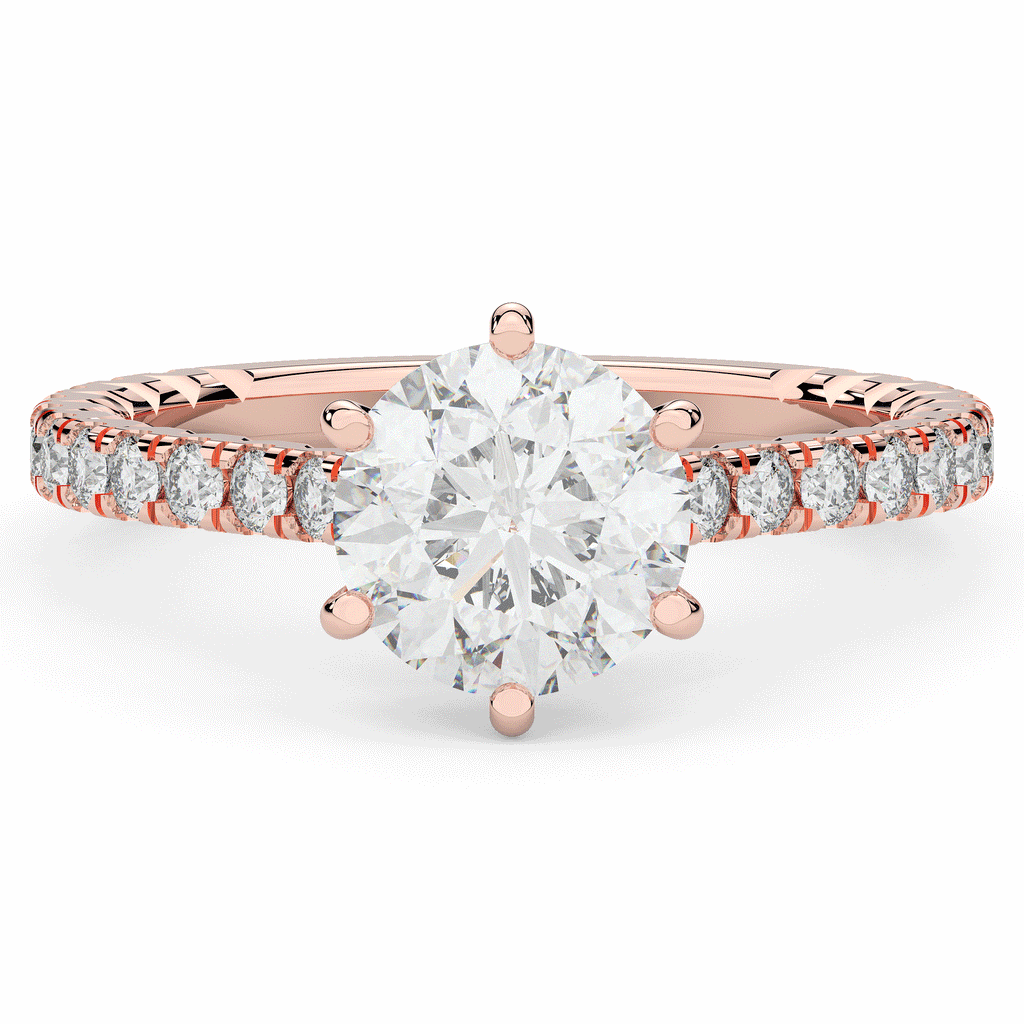 2.00CT.TW ROUND LAB DIAMOND SOLITAIRE ENGAGEMENT RING - Nazarelle