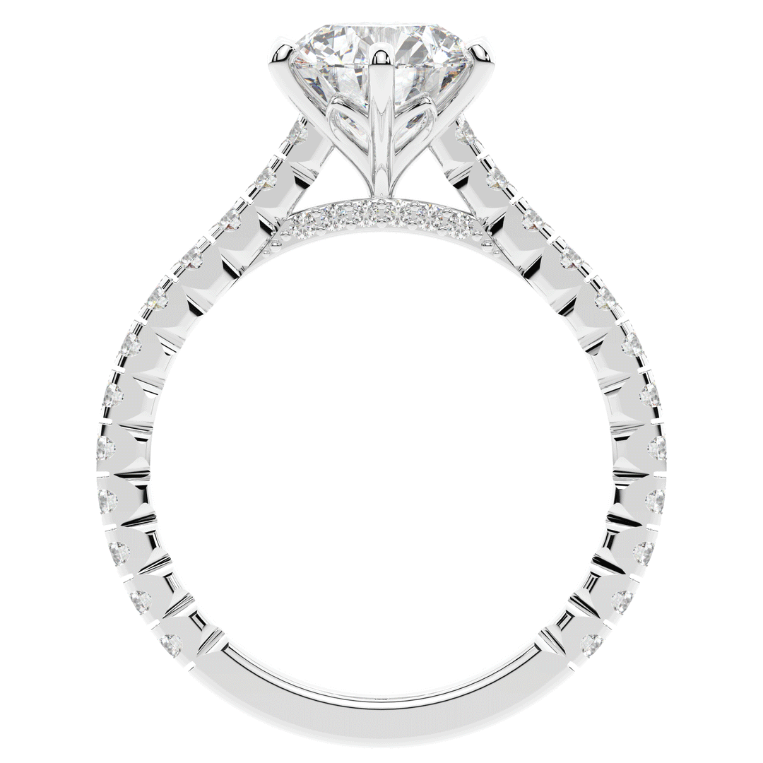 2.00CT.TW ROUND LAB DIAMOND SOLITAIRE ENGAGEMENT RING - Nazarelle