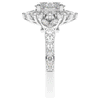 3.10CT.TW OVAL LAB DIAMOND HALO ENGAGEMENT RING - Nazarelle