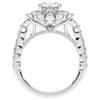 3.10CT.TW OVAL LAB DIAMOND HALO ENGAGEMENT RING - Nazarelle