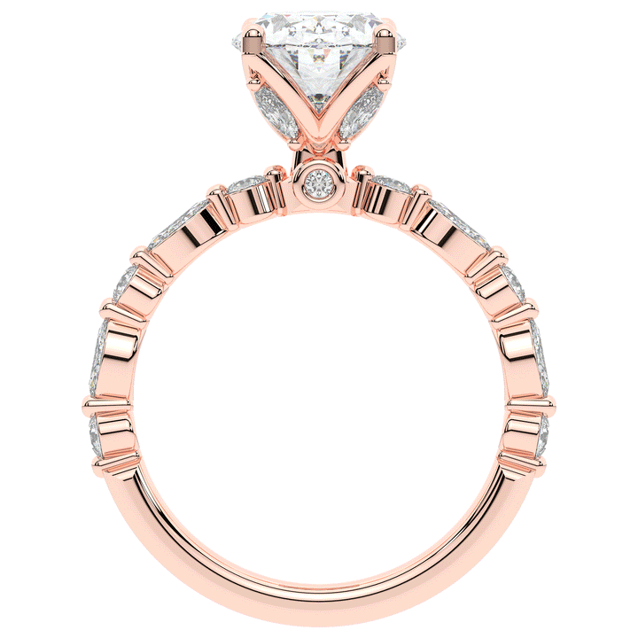 3.10CT.TW OVAL LAB DIAMOND SOLITAIRE ENGAGEMENT RING - Nazarelle