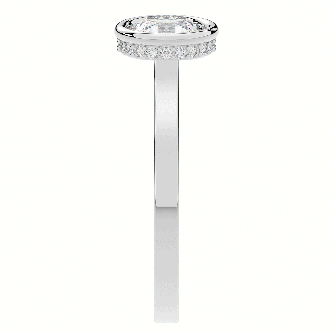 1.40CT.TW ROUND LAB DIAMOND SOLITAIRE ENGAGEMENT RING - Nazarelle